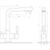 Смеситель для кухни под осмос Globus Lux Lazer GLLR-0888-1-ONIX черный- Фото 4